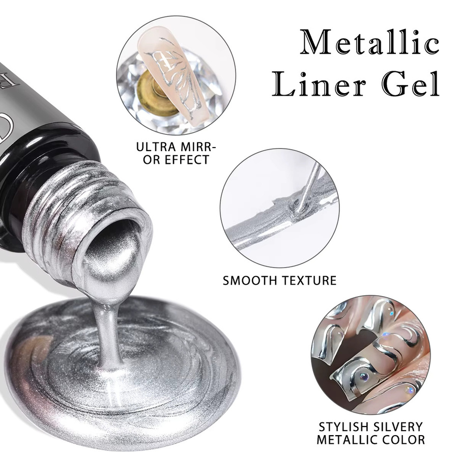 Four Lily Metallic Gel-Nagellack, Silvery, FL856 - Bild 3