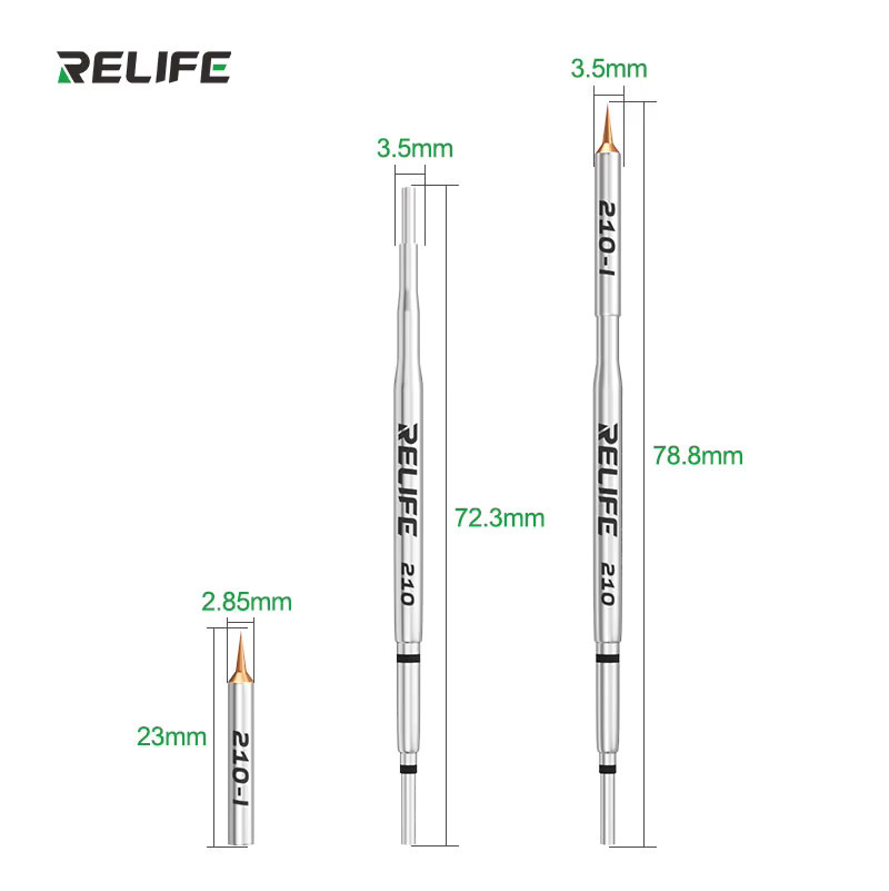 RELIFE 210 Austauschbares Lötspitzen-Set in Silber für Präzisionsarbeiten bei Handy-Reparaturen und Rework-Lötwerkzeugen - Bild 4