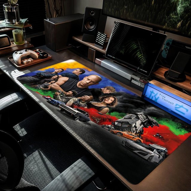 Furious Pad XXL Gaming Mauspad in Schwarz und Multicolour für Tastatur und Laptop - Bild 1
