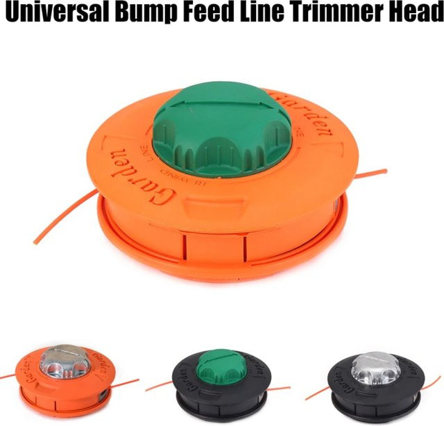 Ninth World M10 Aluminium-Trimmerkopf mit Nylonfaden, universeller 2-Linien-Bump-Feed-Rasentrimmer in Schwarz - Bild 1