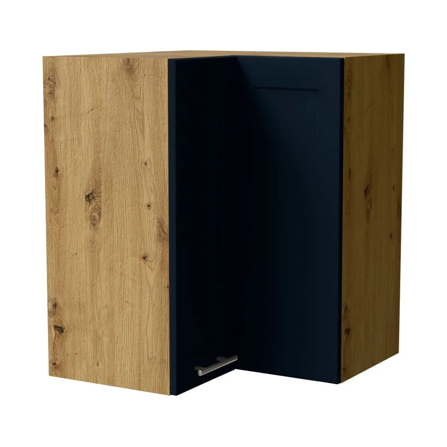 Eckhängeschrank Feldmann-Wohnen Oslo W12 in Eiche Artisan und Indigo Matt, B/T/H: 60 x 60 x 72 cm - Bild 2