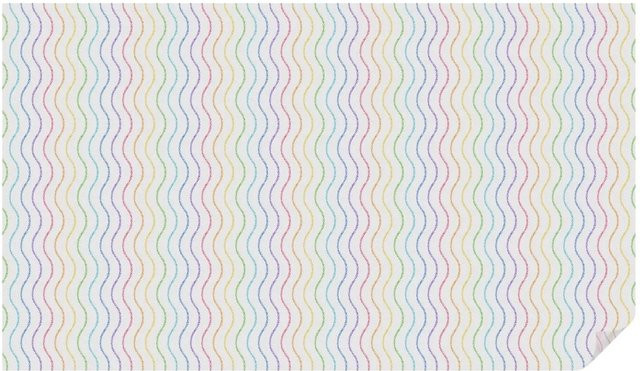 Tulup Fensterfolie Regenbogenlinien Sichtschutzfolie Weiß Multicolour B: 200 cm, H: 116 cm - Bild 1