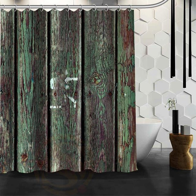 Baifenbai Home Furnishing Duschvorhang Der alte Wald aus wasserdichtem Polyester in Grün, B/H: 120 x 180 cm - Bild 1