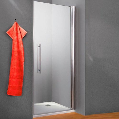 WELLWATER Drehtür Aventis aus Glas in Transparent mit Silber, B/H: 80 x 200 cm - Bild 1
