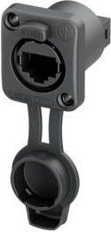 Neutrik etherCON TOP Einbaubuchse NE8FDIS-TOP IDC Ethernet LAN Socket Schwarz IP67 - Bild 1