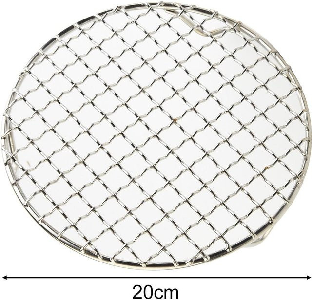 Grillblech aus Edelstahl von Lily Home in Silber, Durchmesser: 20 cm - Bild 1