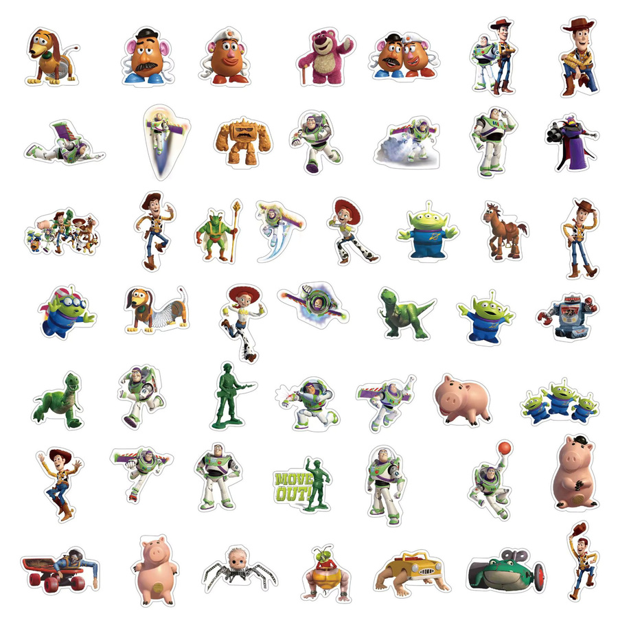Disney Toy Story Buzz Lightyear Woody Aufkleber, Wasserdichte Cartoon-Sticker - Bild 4