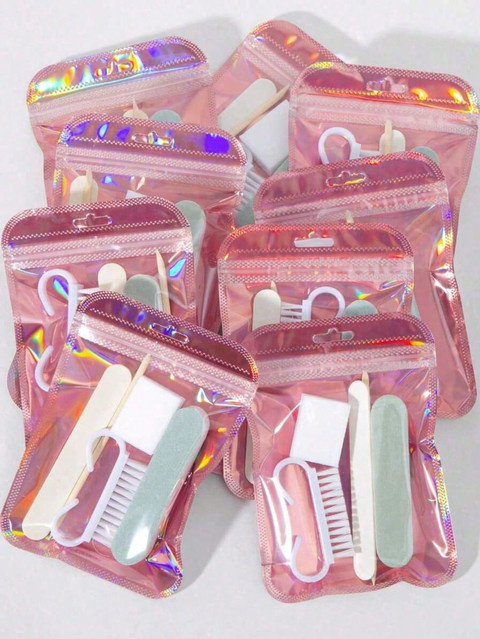 klimonla Nagelpflege Set, Nagelfeilen, Puffer, Nagelbürsten, Holzstäbchen, Nail Art Pinsel, Polierblock, Unisex - Bild 1