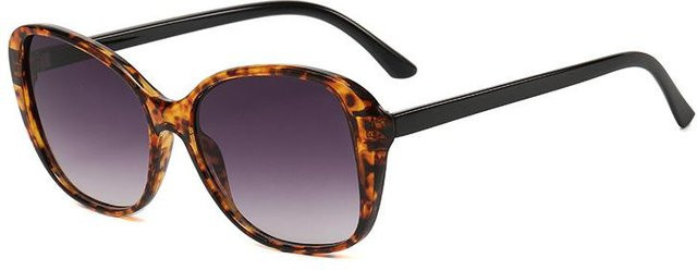 Schmetterlings-Sonnenbrille, Unisex, Vollrand, Kunststoff, Olivgrün - Bild 1