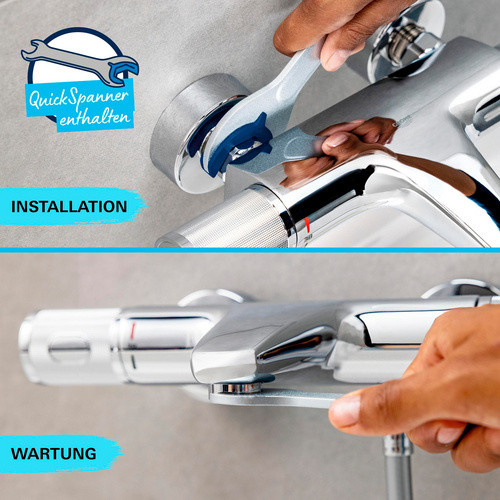 GROHE Wannenarmatur Swift 2023 mit Einhebelmischer und Quickfix in Chrom/Silber - Bild 2