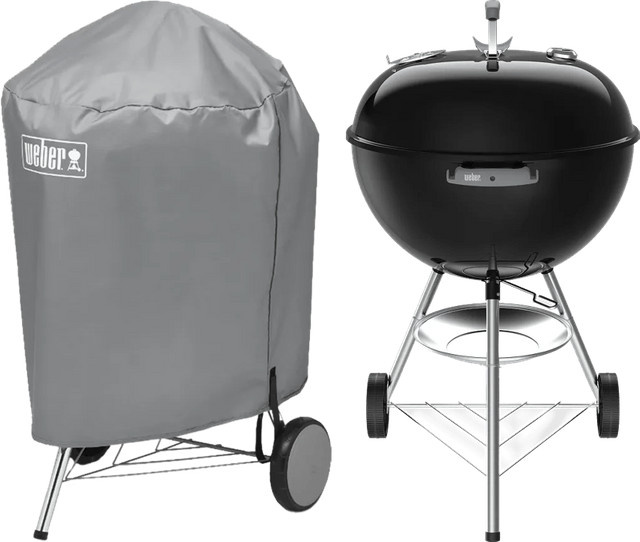 Weber Original Kettle Charcoal Grill Schwarz mit Abdeckung und Thermometer Durchmesser: 57 cm - Bild 1