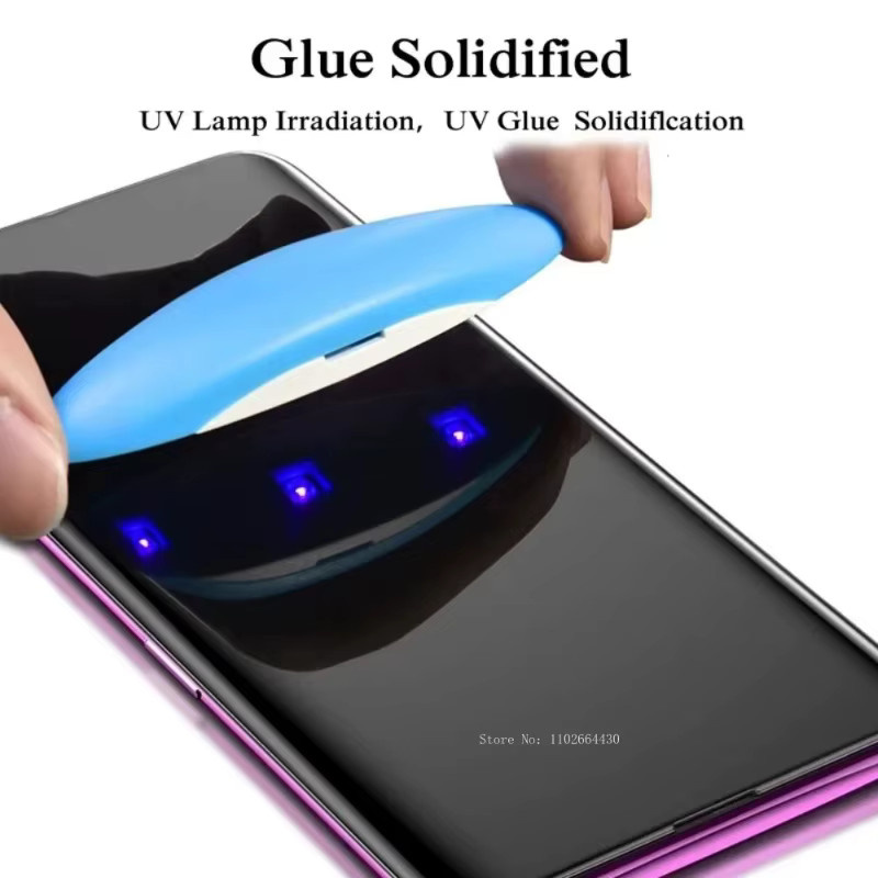 2 Stück UV Displayschutzfolie aus gehärtetem Glas mit Privatsphäre-Funktion für Samsung Galaxy S23 S22 S21 S20 Ultra und Note 20, transparent - Bild 2