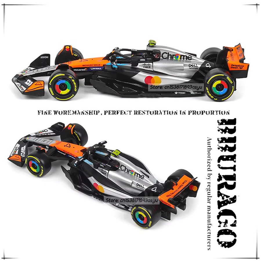 Bburago McLaren MCL39 F1 Legierungsauto-Druckgussmodellspielzeug, 1:43, ab 3 Jahren - Bild 3