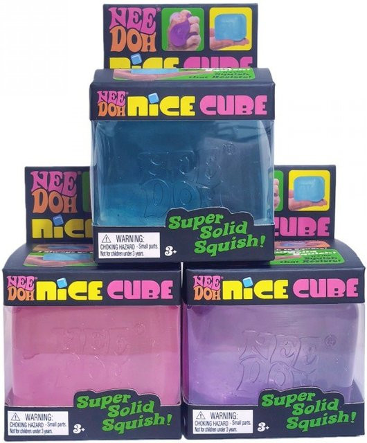 Needoh Squishy Slow Rebound Würfel, pink, für Alle Altersgruppen - Bild 1