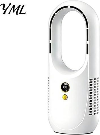 Kairo Blattloser Ventilator mit Fernbedienung und Luftreiniger, Weiß, USB-wiederaufladbar, 8 Geschwindigkeiten, 8-Stunden-Timer und 90-Grad-Oszillation - Bild 1