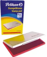 Pelikan Stempelkissen Nr. 1 in Rot mit Metallicgehäuse für Gummi- und Polymerstempel, Breite: 16 cm, Tiefe: 9 cm - Bild 1