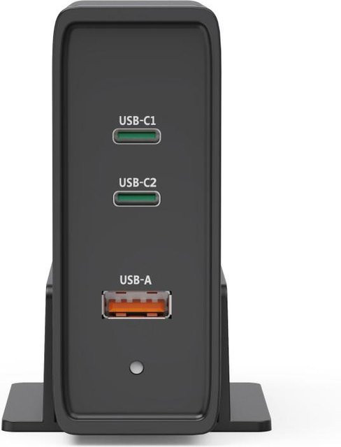 Hama Universal-USB-C-Ladestation mit GaN-Technologie, 3 Ports, Power Delivery (PD) 140W, Schwarz - Bild 1