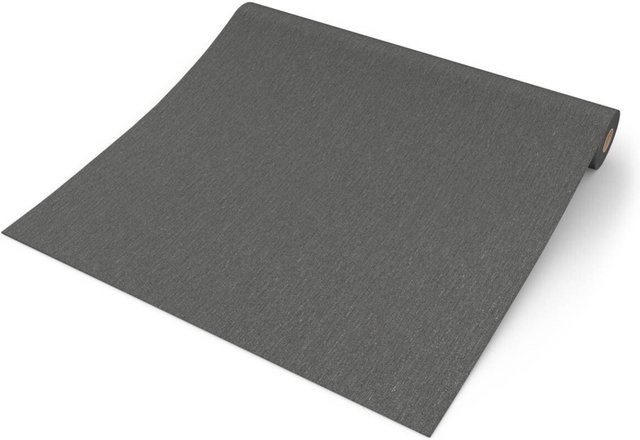 A.S. Création Vliestapete Uni Schwarz Grau B/L: 53 x 1005 cm - Bild 2
