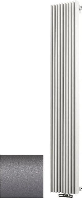Schulte Design-Heizkörper London Wandmontage mit Mittenanschluss in Reflex-Grau, Leistung: 1.111 W, Höhe: 180,0 cm, Breite: 35,7 cm, Tiefe: 14,2 cm - Bild 1