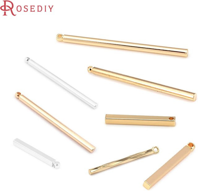 Rosediy Charms Anhänger, Gold Farbe, Messing, Unisex - Bild 1