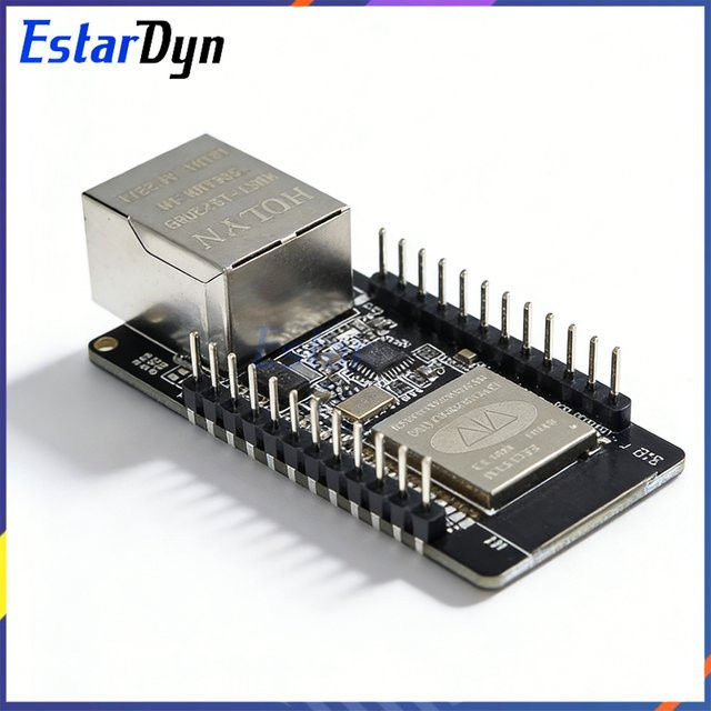 Estardyn WT32-ETH01 Eingebettetes Serielles Netzwerk-Gateway mit Ethernet, WIFI und Bluetooth, ESP32 Drahtloses Modul, Schwarz - Bild 1