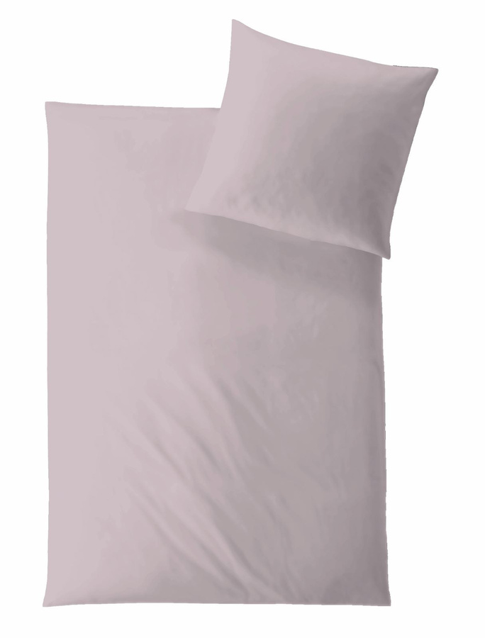Hefel Classic Uni Mako-Satin Bettwäsche aus Lyocell mit Reißverschluss, B/H: 155 x 220 cm - Bild 1
