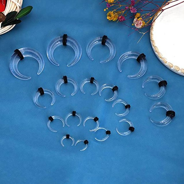 WKOUD Septum Pincher Taper C-Form, Acryl, Weiß, Damen - Bild 1