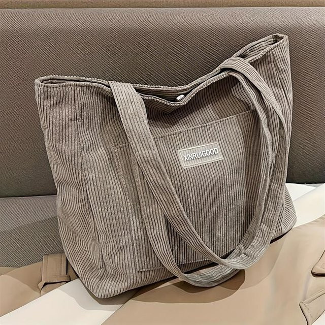 Weft Schultertasche Cord, Damen, hellgrau - Bild 1