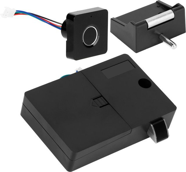 KONNWEI Smartes Fingerabdruckschloss Elektronisches Schranktürschloss für Zuhause und Büro in Grau und Schwarz - Bild 1