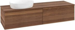 V&B Waschtischunterschrank Antao mit Frontstruktur in Warm Walnut, Breite: 160 cm, Tiefe: 50 cm - Bild 1