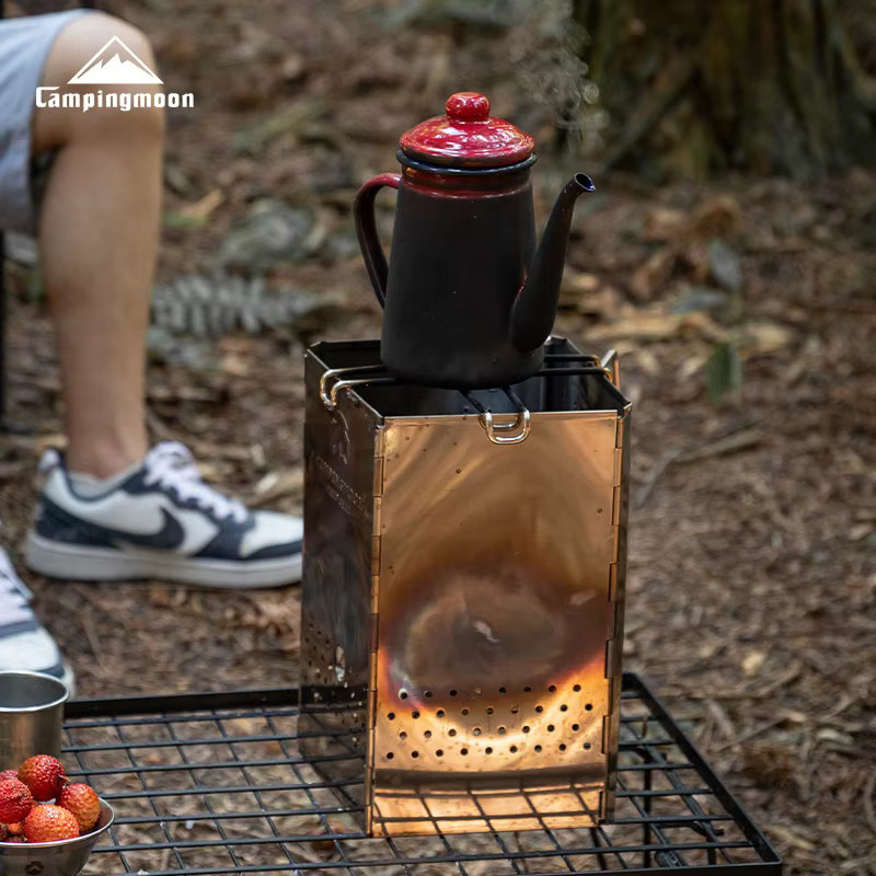 CAMPINGMOON Tragbarer Feuerstellen-Kochständer für Camping und Outdoor - Bild 2