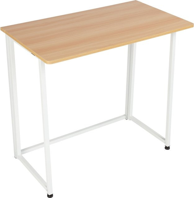 Genialo Klappbarer Schreibtisch Wandmontiert in Weiß oder Beige aus MDF-Laminat mit abgerundeten Ecken - Bild 1