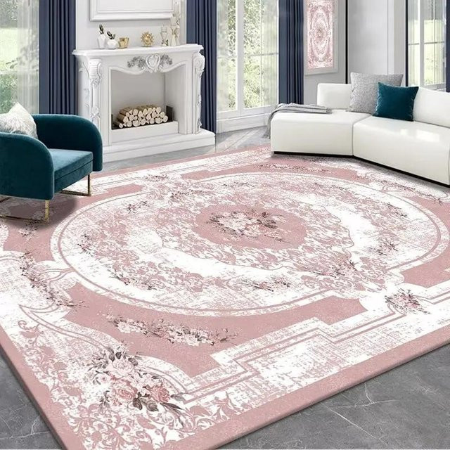 Karpetti Wohnzimmerteppich Vintage Rosa, weich und rutschfest, B/T: 80 x 120 cm - Bild 1