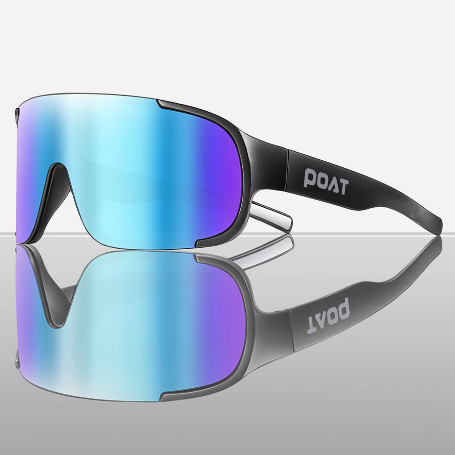 POAT Sportsonnenbrille, Unisex, Vollrand, Kunststoff, Multicolour - Bild 2