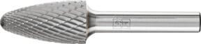 PFERD Hartmetall Frässtift Rundbogen RBF universal mittel kreuzverzahnt, Durchmesser: 16 mm, Länge: 30 mm, Schaft-Durchmesser: 8 mm, Farbe: Silber - Bild 1