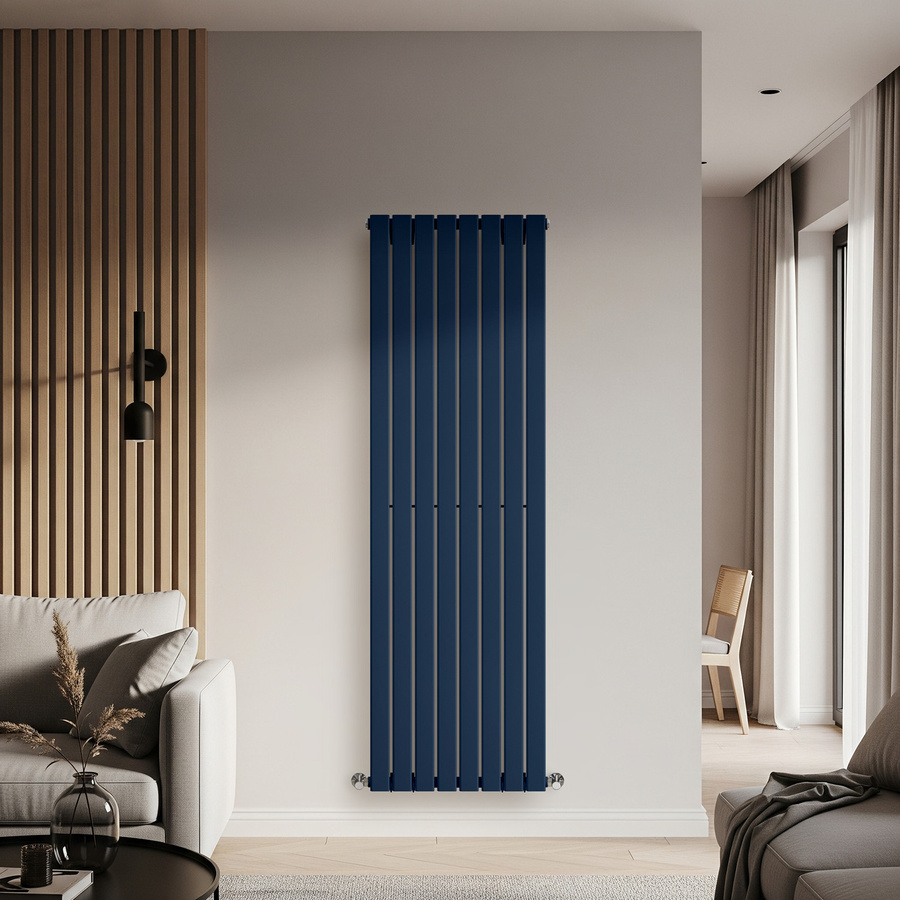Einlagiger Design-Heizkörper von Delta in Blau, Höhe: 178 cm, Breite: 56 cm - Bild 1