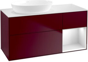 V&B Waschtischunterschrank Finion mit Wandbeleuchtung in Weiß, Breite: 120 cm, Tiefe: 50,1 cm - Bild 1