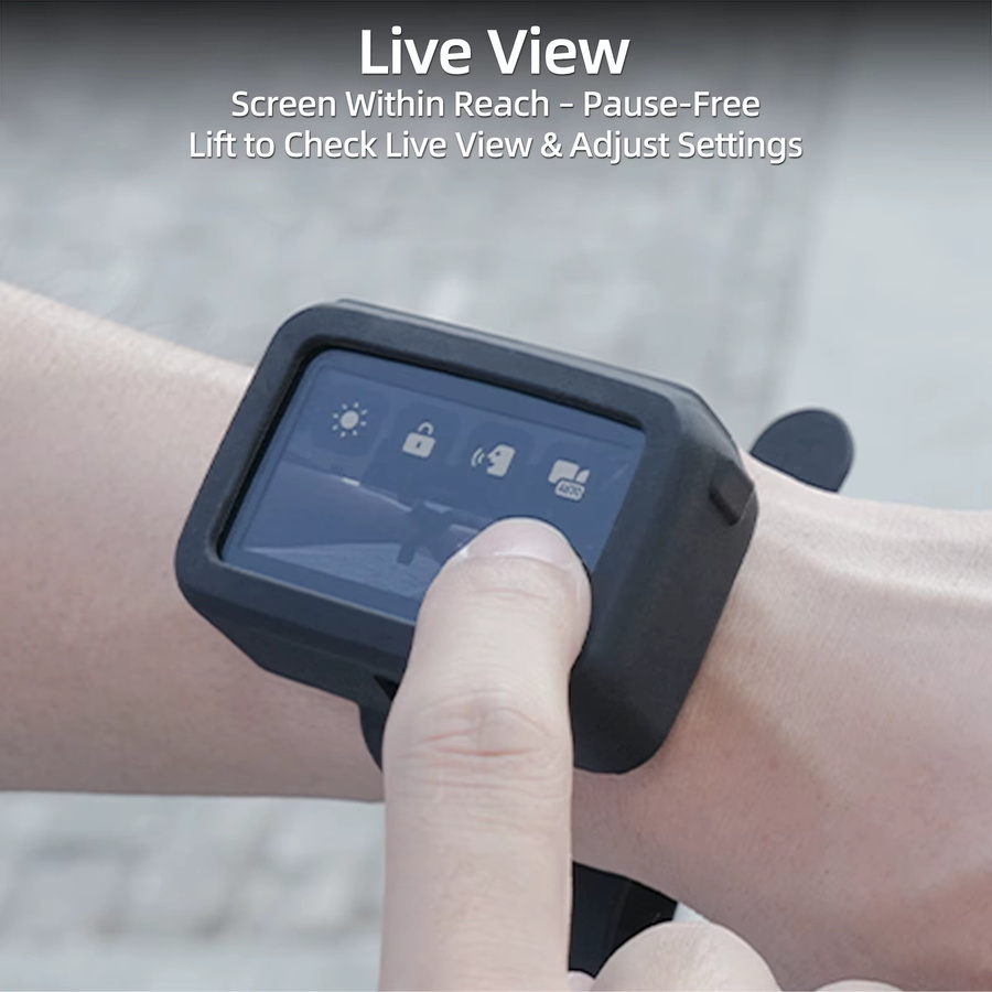 DJI Osmo Nano Vision Dock Silikonarmband Schutzhülle in Schwarz, stoßfeste Anti-Scratch Abdeckung für Handgelenkhalterung - Bild 6