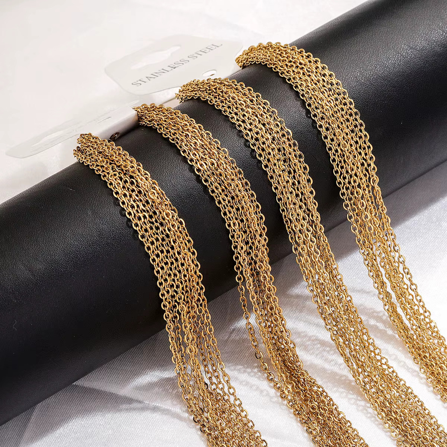 Ssuits Halskette Edelstahl, Gold, Damen - Bild 1