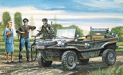 Italeri VW-Schwimmwagen Typ 186, Fahrzeuge, Grau - Bild 1