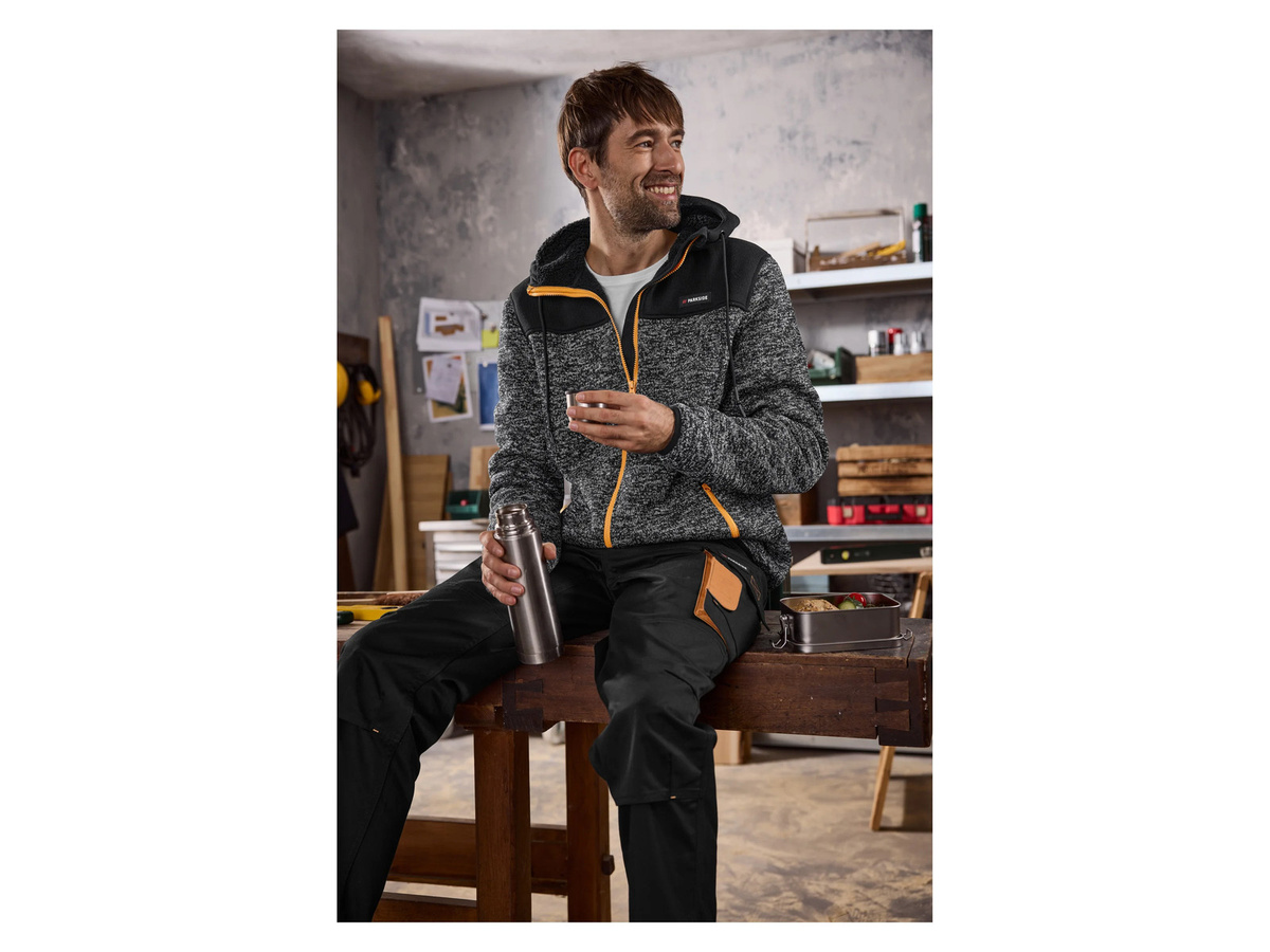 Parkside Herren Arbeitsbundhose aus Poly-Cotton in Schwarz mit Kniepolstertaschen - Bild 3
