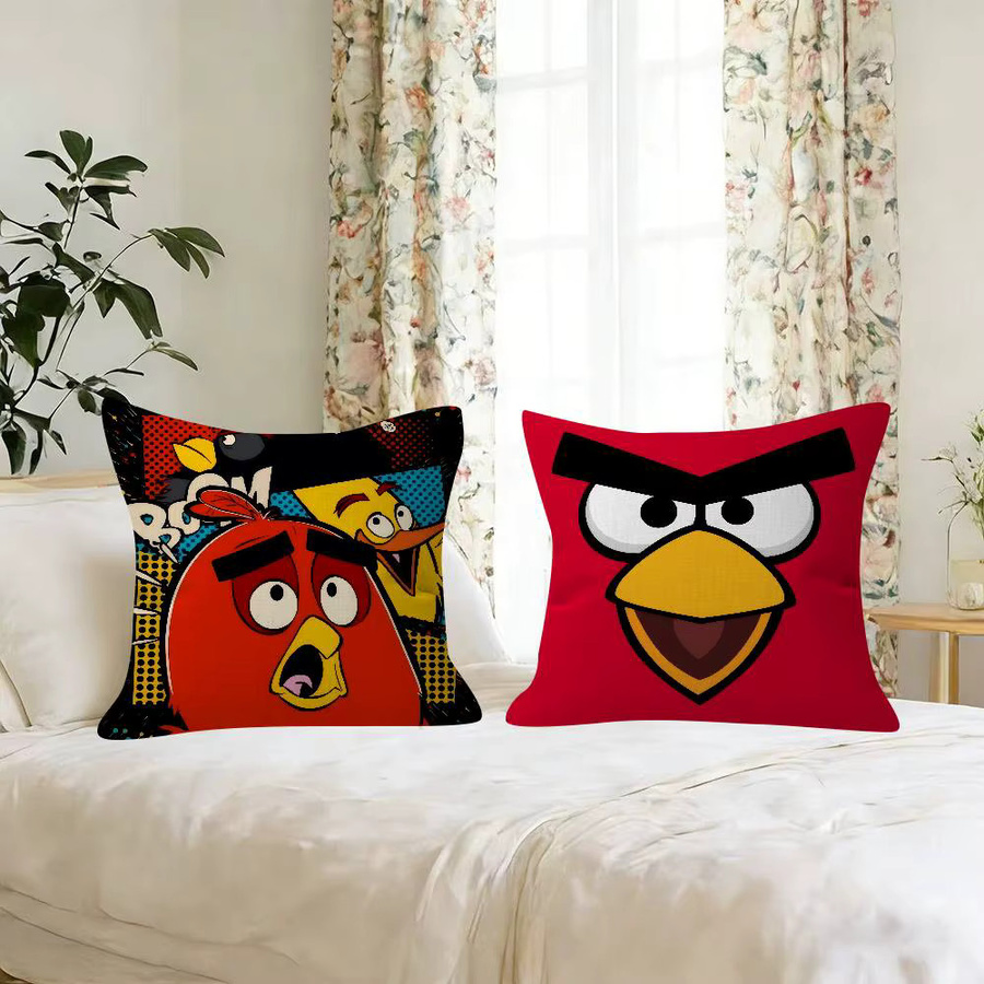 Angry Birds Kissenbezug quadratisch, buntes Motiv für Sofa und Auto - Bild 2