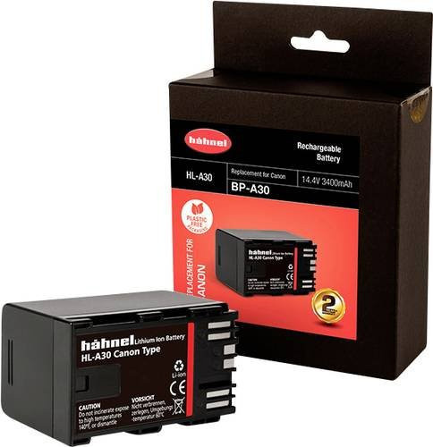 Hähnel Fototechnik HL-A30 Kamera-Akku Ersatz für BP-A30, 14.4V, 3400 mAh, Schwarz - Bild 1