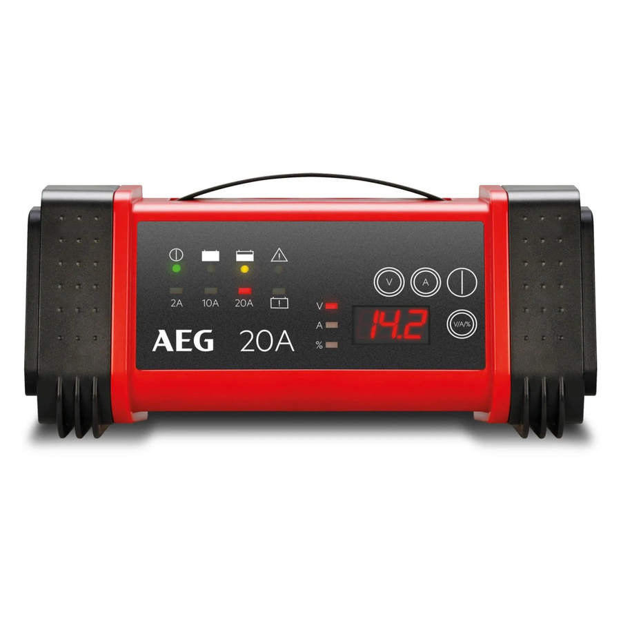 AEG Mikroprozessor-Ladegerät LT 20 PS/Th für 12 V und 24 V Autobatterien, Schwarz/Rot - Bild 2