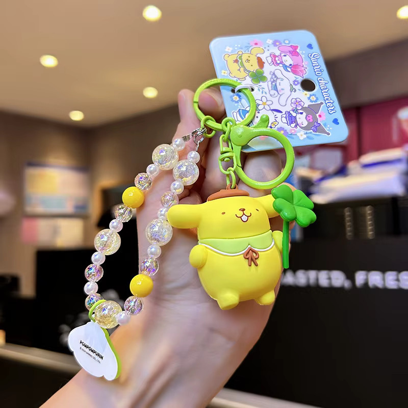 Sanrio Kuromi Pompom Purin Cinnamoroll Melody Pochacco Anhänger Schlüsselbund, Action Figur, Modell Spielzeug - Bild 2