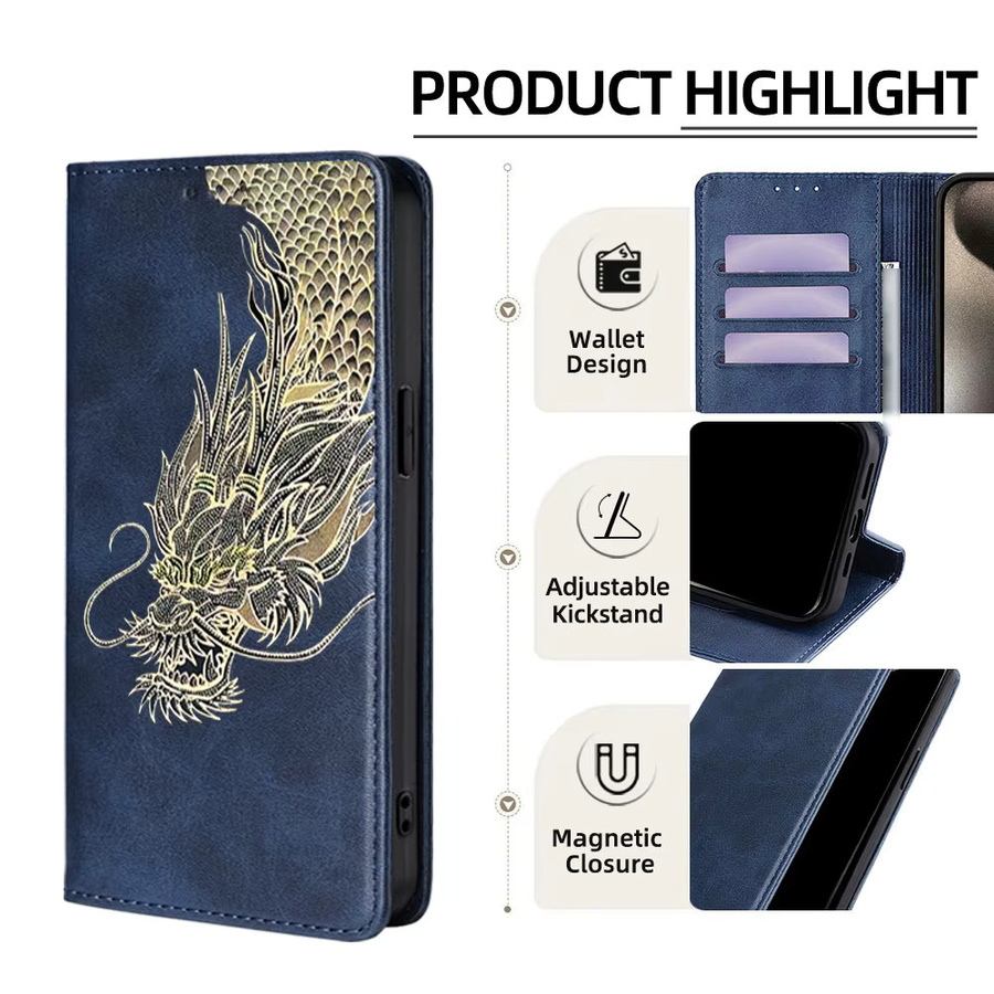 Magnetische Leder-Brieftasche Business Flip Case Schutzhülle für Samsung Galaxy A56 A36 A26 A16 A17 A07 A55 A25 A15 A54 A34 in Blau oder Grün - Bild 2