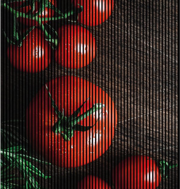 FN Acustico Akustikplatte Tomaten in Bunt, modern foliert aus PET und MDF, H x B x T: 2.400 x 2.253 x 19 mm - Bild 1
