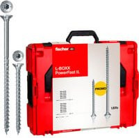 Fischer L-BOXX 102 Power-Fast II TX Schrauben-Set aus galvanisiertem Stahl für Holz mit Torx-Antrieb - Bild 1