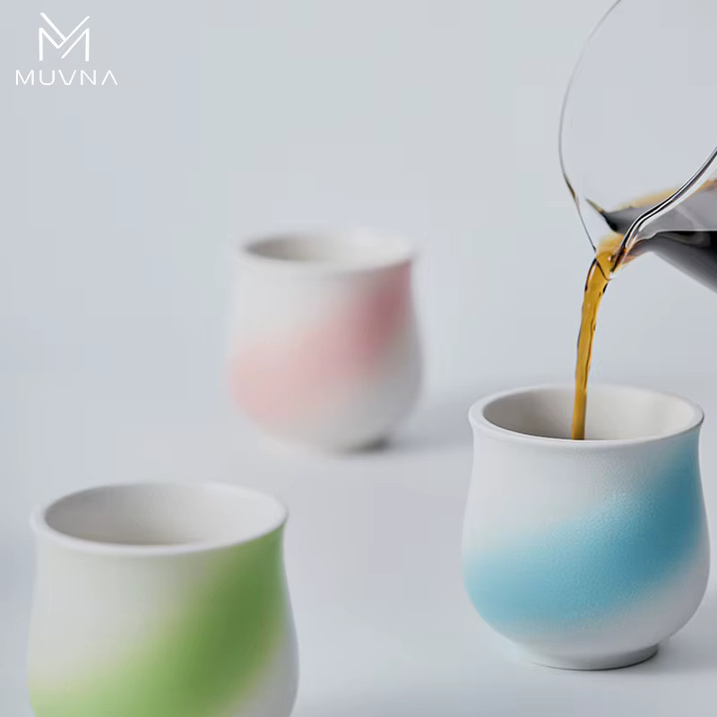 MUVNA Keramik-Aroma-Kaffeeverkostungsbecher für Handbrühkaffee und Espresso in Grün und Multicolour - Bild 2