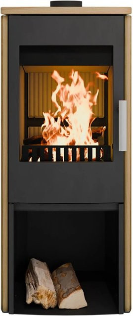 Haas & Sohn Kaminofen Vitorre aus Naturstein in Schwarz und Beige mit 6 kW Leistung - Bild 1